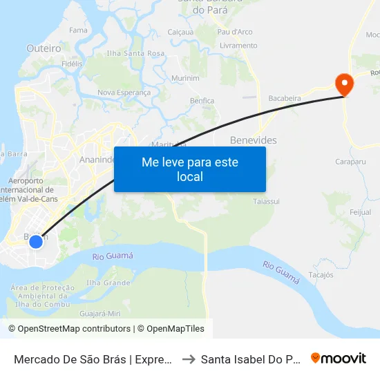 Mercado De São Brás | Expresso to Santa Isabel Do Pará map