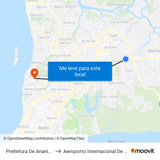 Prefeitura De Ananindeua | Br-316 to Aeroporto Internacional De Belém Val-De-Cans map