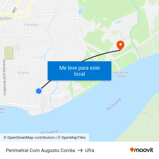 Perimetral Com Augusto Corrêa to Ufra map