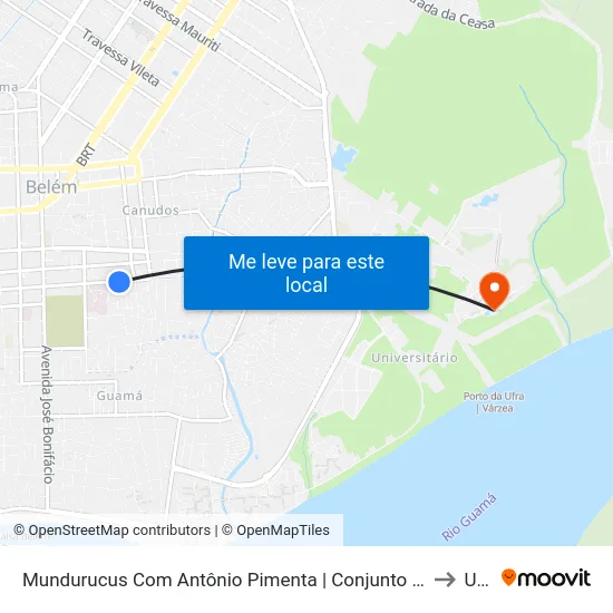 Mundurucus Com Antônio Pimenta | Conjunto Alacid Nunes to Ufra map