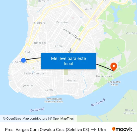 Pres. Vargas Com Osvaldo Cruz (Seletiva 03) to Ufra map