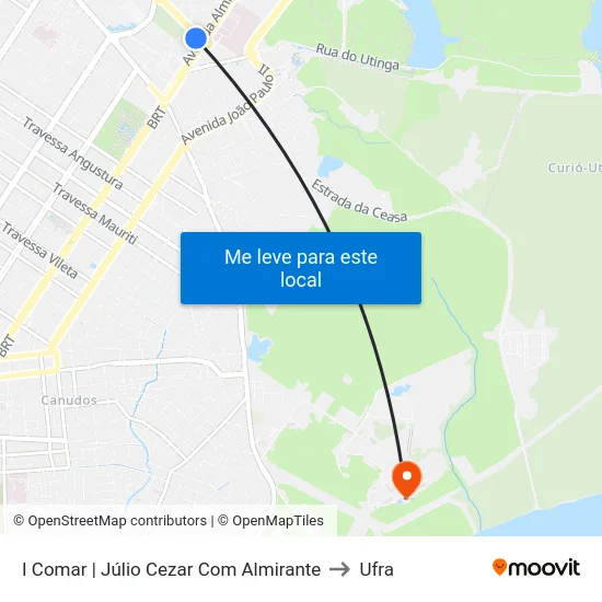 I Comar | Júlio Cezar Com Almirante to Ufra map