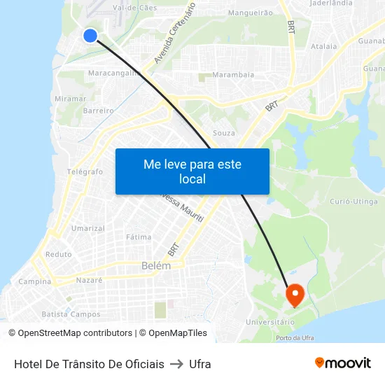Hotel De Trânsito De Oficiais to Ufra map
