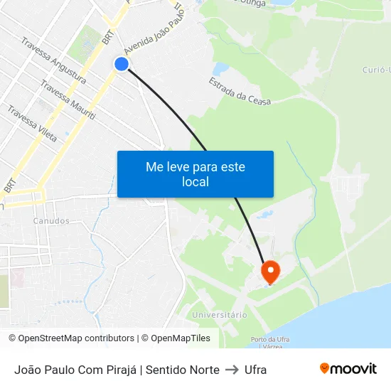 João Paulo Com Pirajá | Sentido Norte to Ufra map
