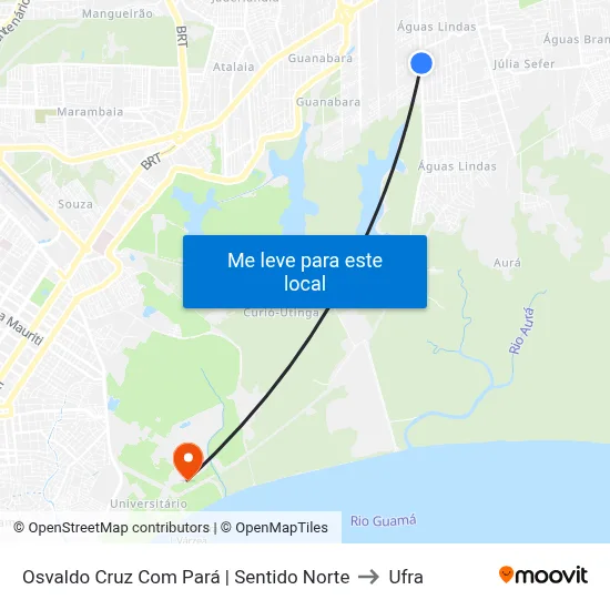 Osvaldo Cruz Com Pará | Sentido Norte to Ufra map