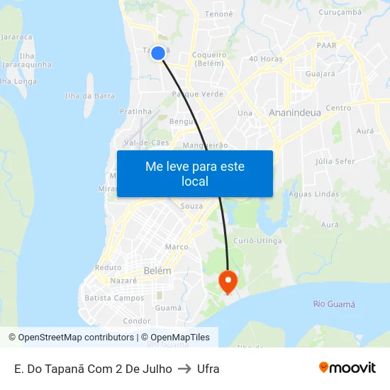 E. Do Tapanã Com 2 De Julho to Ufra map
