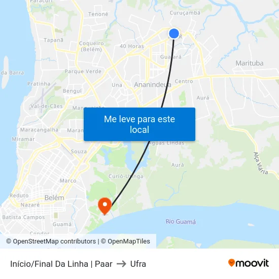 Início/Final Da Linha | Paar to Ufra map