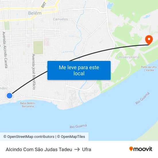 Alcindo Com São Judas Tadeu to Ufra map