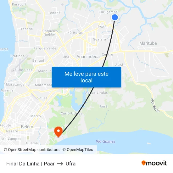 Final Da Linha | Paar to Ufra map