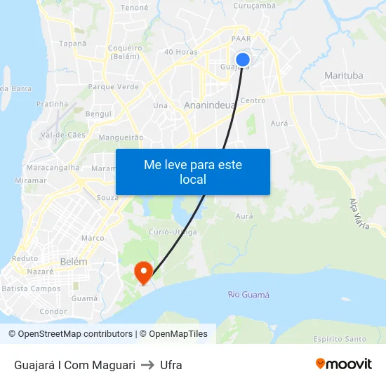 Guajará I Com Maguari to Ufra map