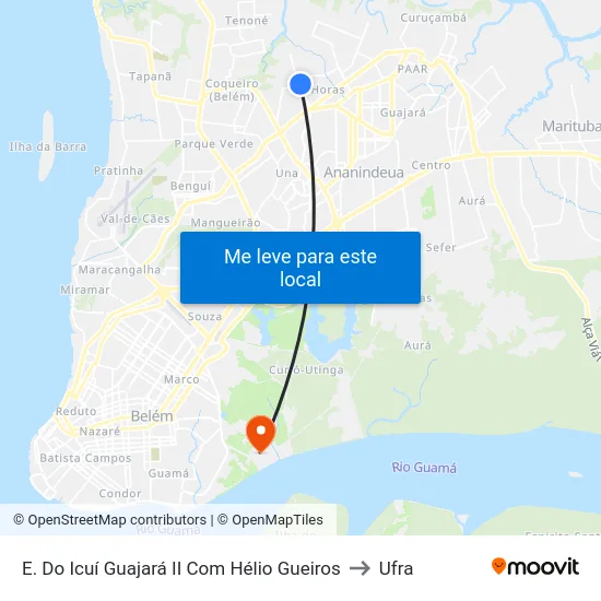 E. Do Icuí Guajará II Com Hélio Gueiros to Ufra map