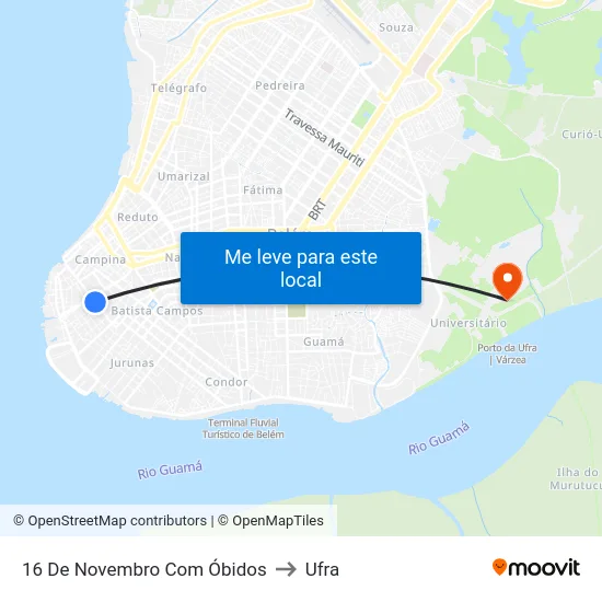 16 De Novembro Com Óbidos to Ufra map