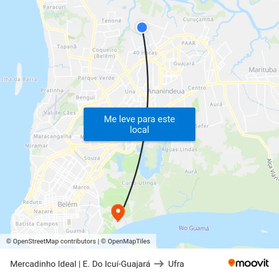 Mercadinho Ideal | E. Do Icuí-Guajará to Ufra map