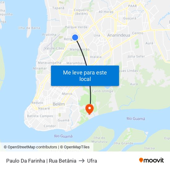 Paulo Da Farinha | Rua Betânia to Ufra map
