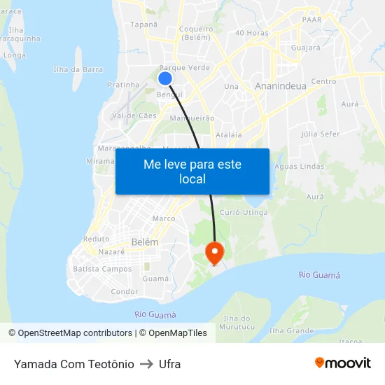 Yamada Com Teotônio to Ufra map