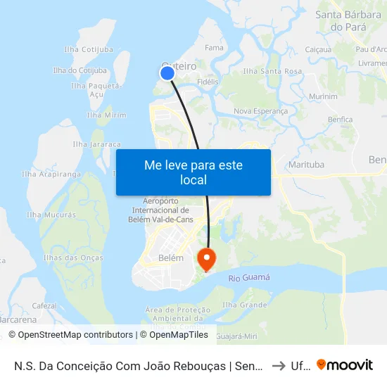 N.S. Da Conceição Com João Rebouças | Sentido Sul to Ufra map