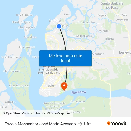 Escola Monsenhor José Maria Azevedo to Ufra map