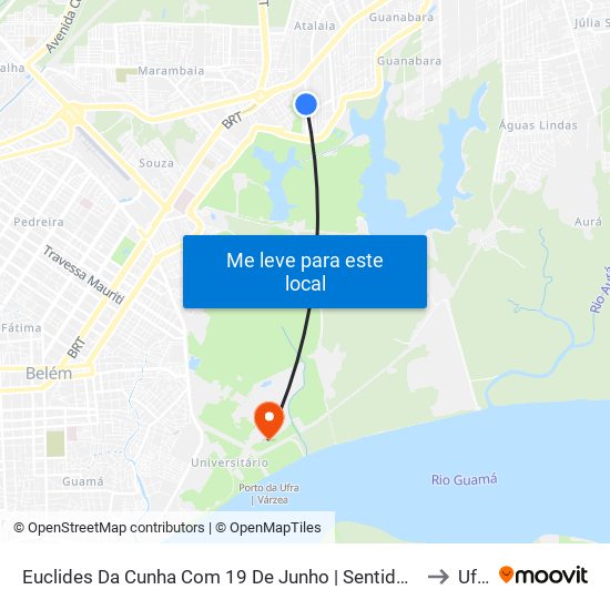 Euclides Da Cunha Com 19 De Junho | Sentido Norte to Ufra map