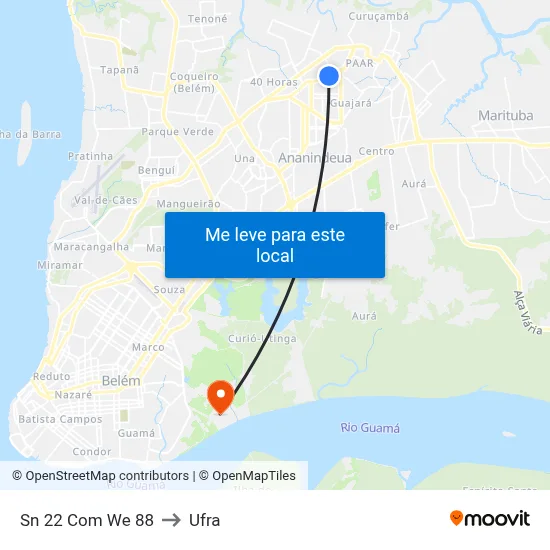 Sn 22 Com We 88 to Ufra map