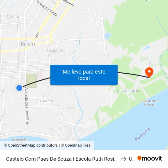 Castelo Com Paes De Souza | Escola Ruth Rosita | Asilo Pão De Santo Antônio to Ufra map