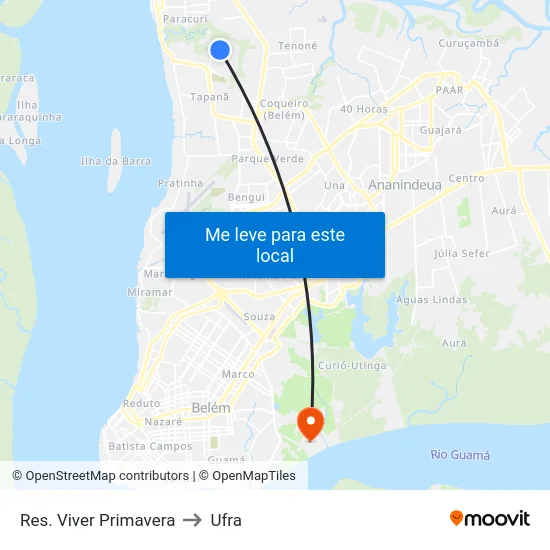 Res. Viver Primavera to Ufra map