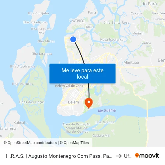 H.R.A.S. | Augusto Montenegro Com Pass. Passarela to Ufra map