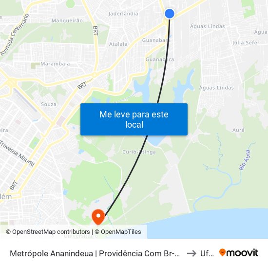 Metrópole Ananindeua | Providência Com Br-316 to Ufra map