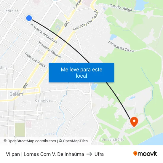 Vilpan | Lomas Com V. De Inhaúma to Ufra map