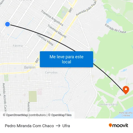 Pedro Miranda Com Chaco to Ufra map