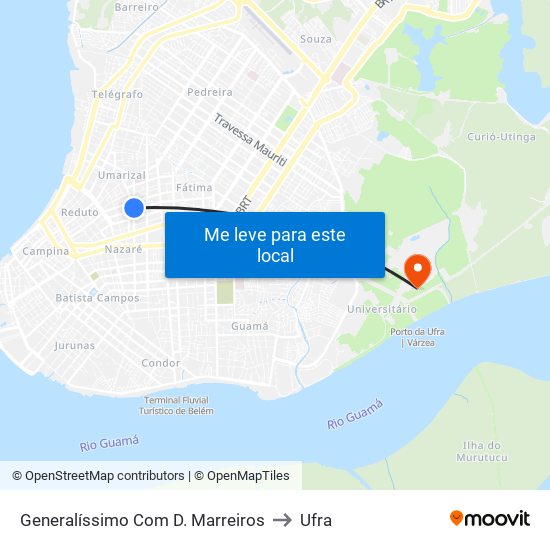 Generalíssimo Com D. Marreiros to Ufra map