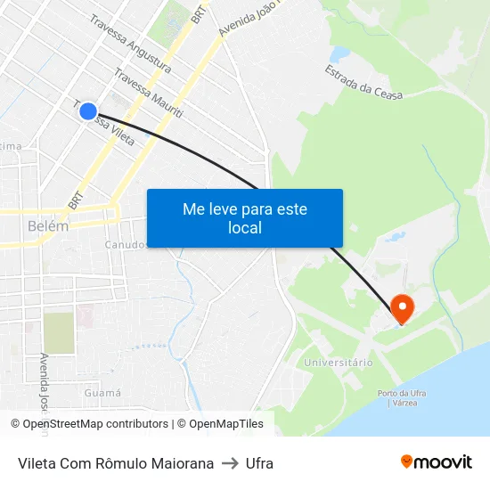 Vileta Com Rômulo Maiorana to Ufra map