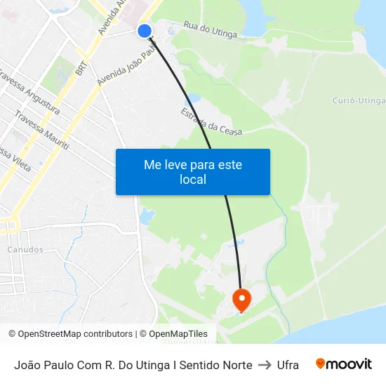 João Paulo Com R. Do Utinga I Sentido Norte to Ufra map
