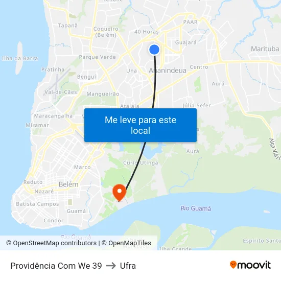 Providência Com We 39 to Ufra map