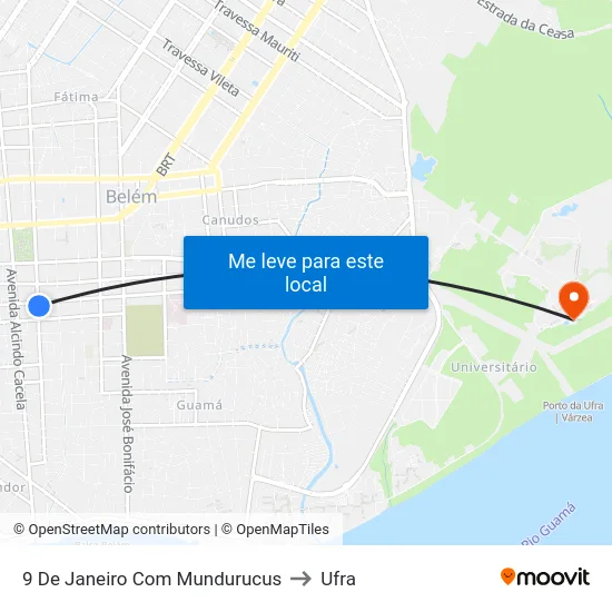 9 De Janeiro Com Mundurucus to Ufra map