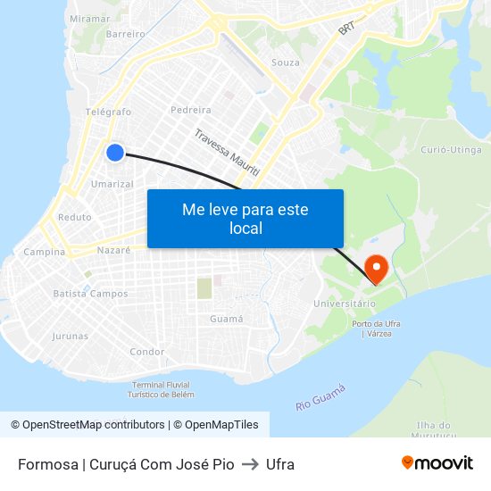 Formosa | Curuçá Com José Pio to Ufra map