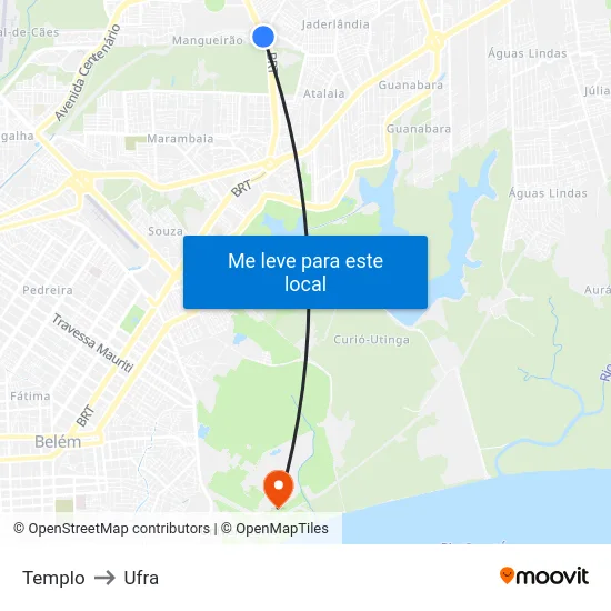 Templo to Ufra map