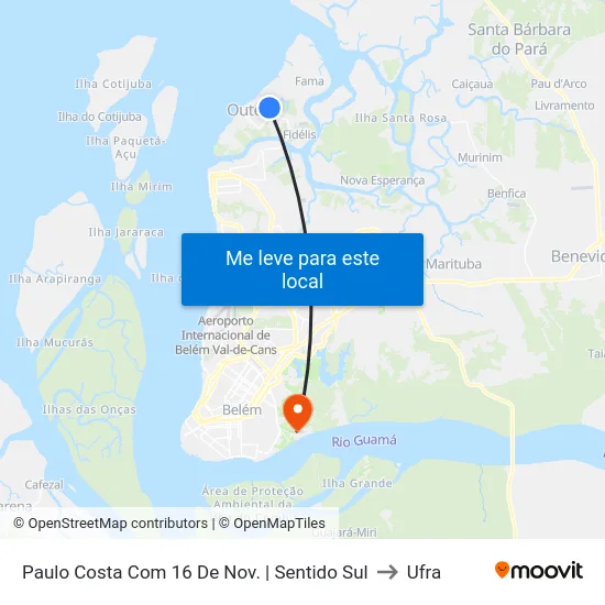 Paulo Costa Com 16 De Nov. | Sentido Sul to Ufra map