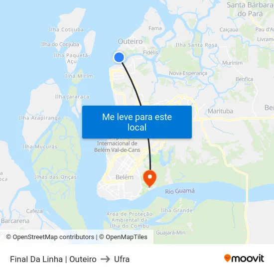 Final Da Linha | Outeiro to Ufra map