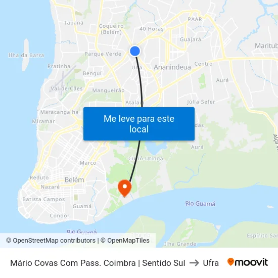 Mário Covas Com Pass. Coimbra | Sentido Sul to Ufra map