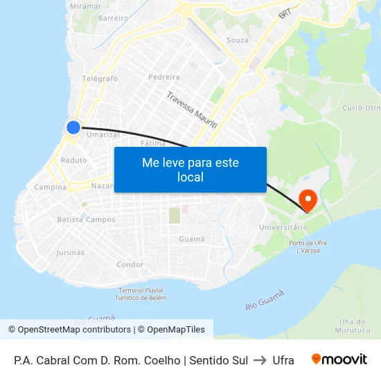 P.A. Cabral Com D. Rom. Coelho | Sentido Sul to Ufra map