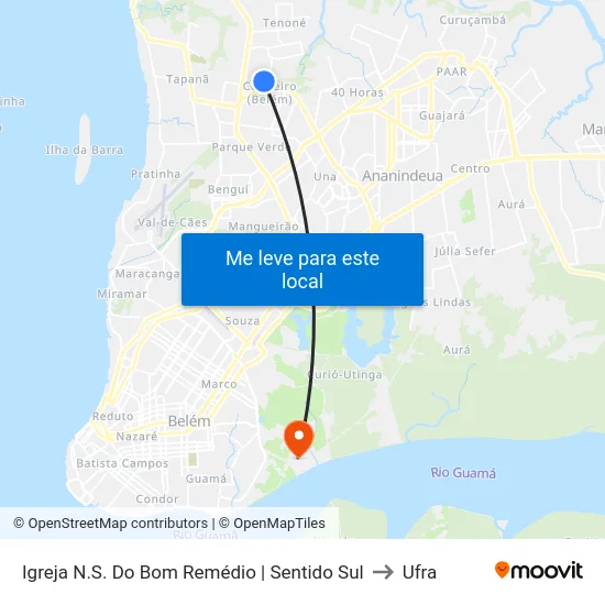 Igreja N.S. Do Bom Remédio | Sentido Sul to Ufra map