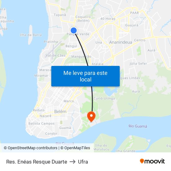 Res. Enéas Resque Duarte to Ufra map