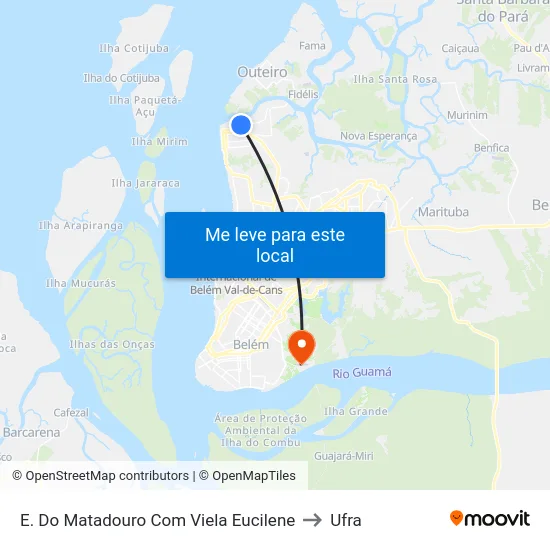 E. Do Matadouro Com Viela Eucilene to Ufra map