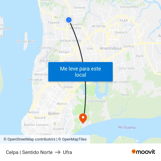 Equatorial | Sentido Norte to Ufra map
