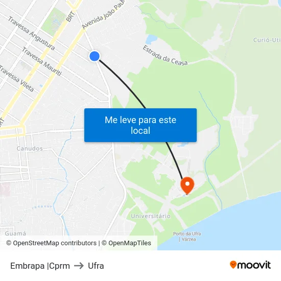 Embrapa |Cprm to Ufra map