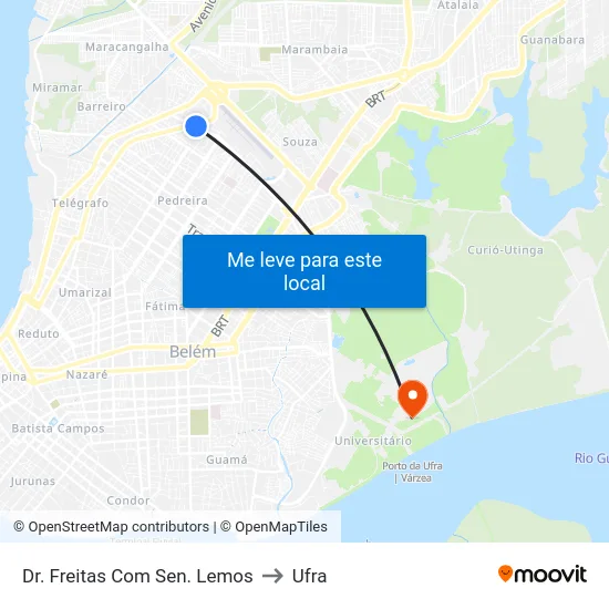 Dr. Freitas Com Sen. Lemos to Ufra map