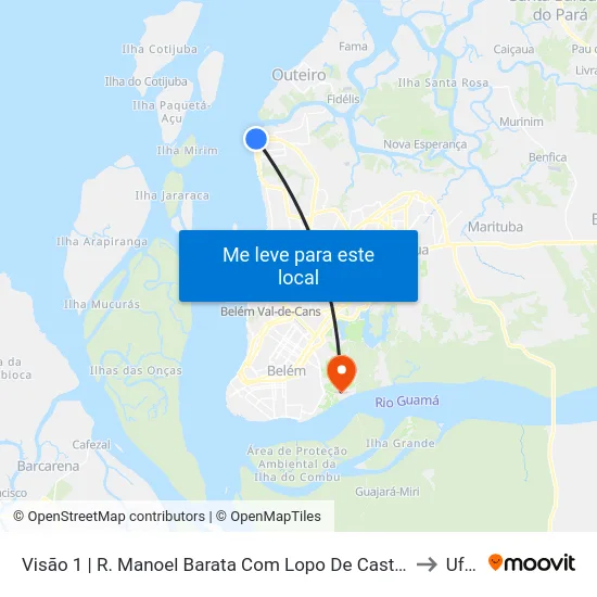Visão 1 | R. Manoel Barata Com Lopo De Castro to Ufra map
