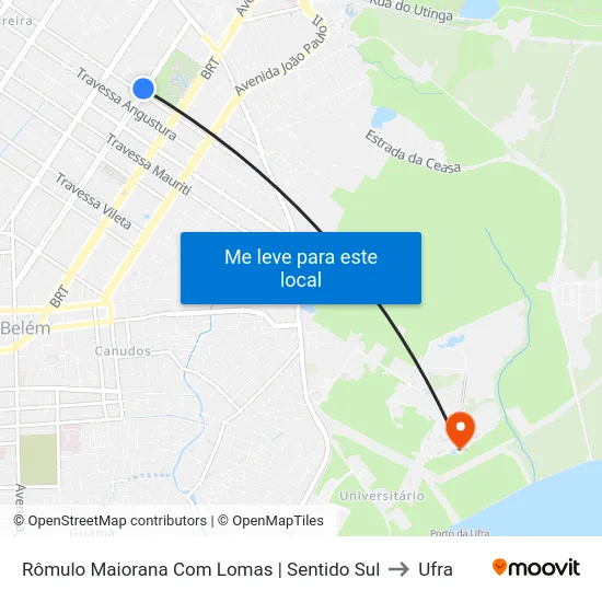 Rômulo Maiorana Com Lomas | Sentido Sul to Ufra map