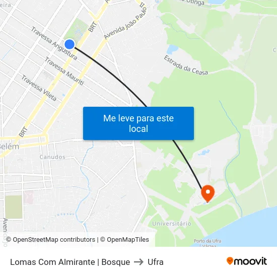 Lomas Com Almirante | Bosque to Ufra map