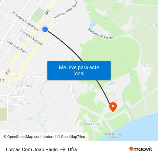 Lomas Com João Paulo to Ufra map
